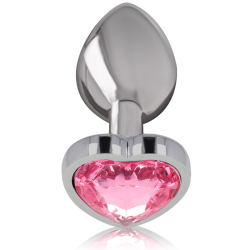 Intense - Plug Anal En Métal Aluminium Coeur Rose Taille M